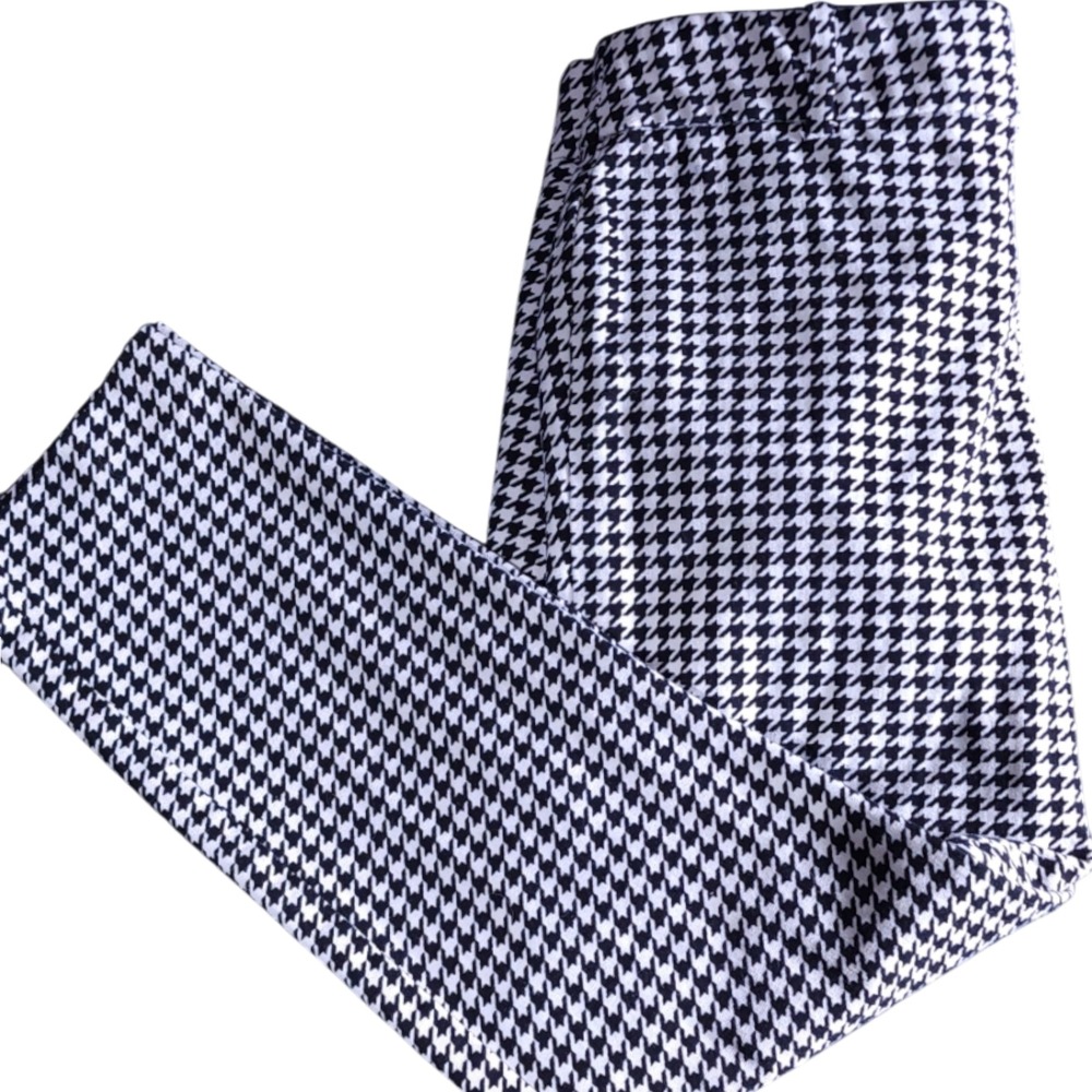 J. Crew Winnie Pants‎ 4 Black White Houndstooth Pixie Cropped Stretch Workwear - Picture 10 of 10